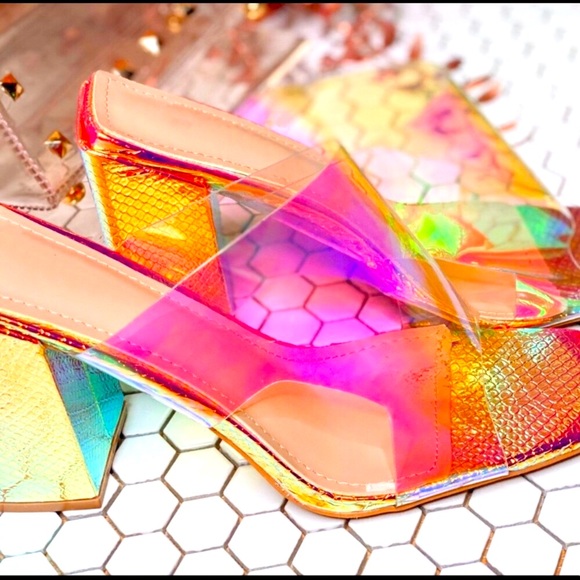 Iridescent Block Heels - Picture 4 of 4